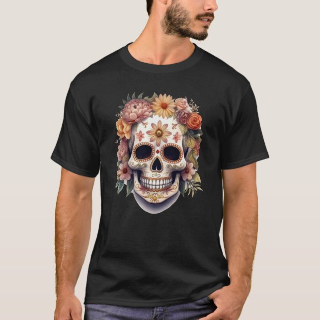 Camiseta Calavera floral 5 (Anverso)