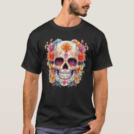 Camiseta Calavera floral 6