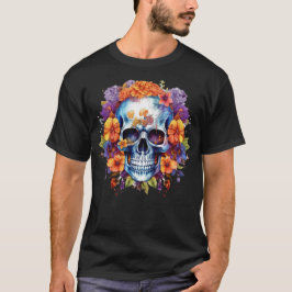 Camiseta Calavera floral 8