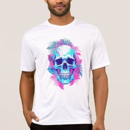 Camiseta Calavera Floral al Estilo Vaporwave