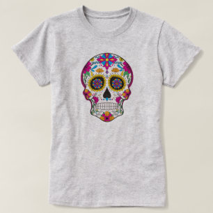 Camiseta Calavera floral de color