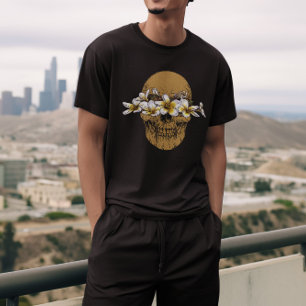 Camiseta Calavera floral Vibes góticos T-Shirt