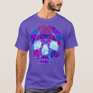 Camiseta Calavera geométrica púrpura