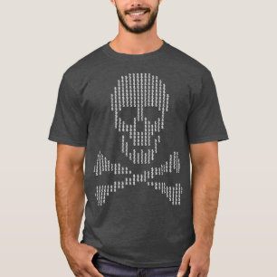 Camiseta Calavera glifo punto huesos cruzados