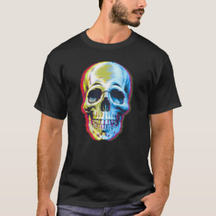 Camiseta Calavera Glitch Espeluznante Halloween