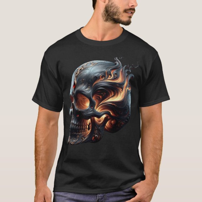 Camiseta Calavera grabada de Inferno (Anverso)