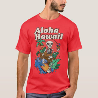 Camiseta Calavera hawaiana Hawái Aloha Hula Vintage Oversiz
