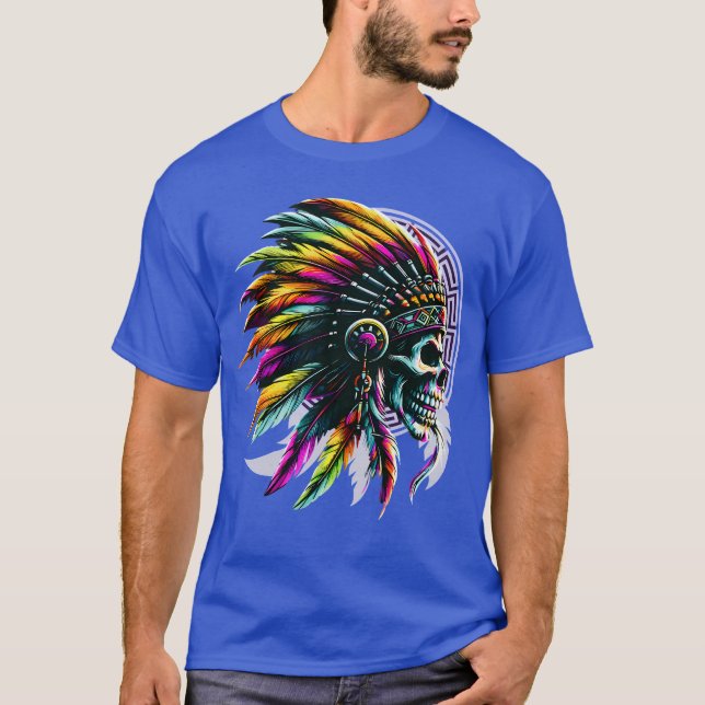 Camiseta Calavera Indio Nativo (Anverso)