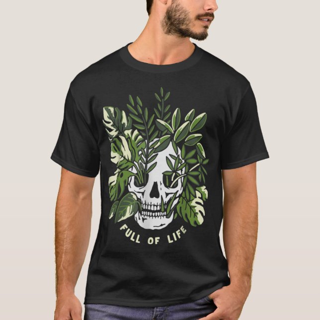 Camiseta Calavera llena de vidas Jardín Planta Jardinería L (Anverso)