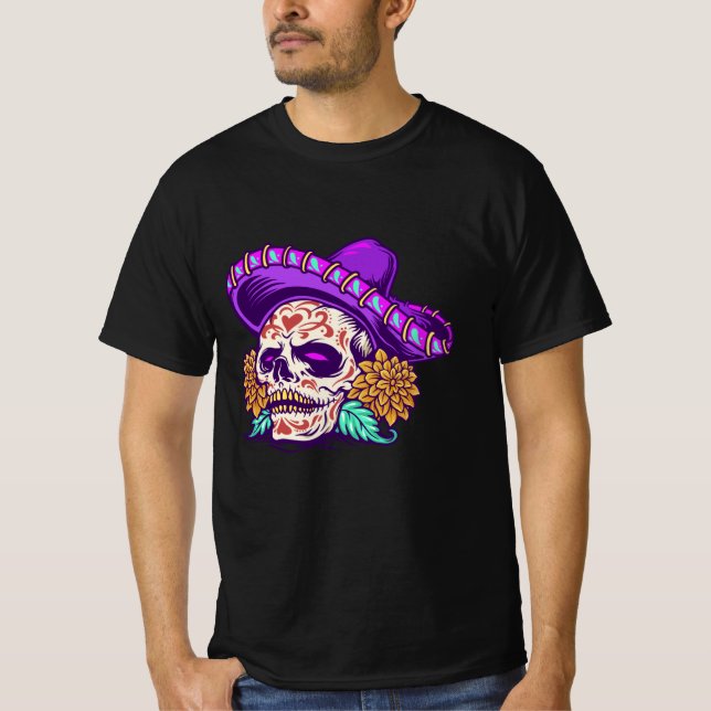 Camiseta Calavera mexicana (Anverso)
