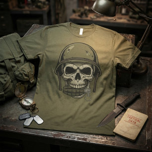 Camiseta Calavera militar con granada