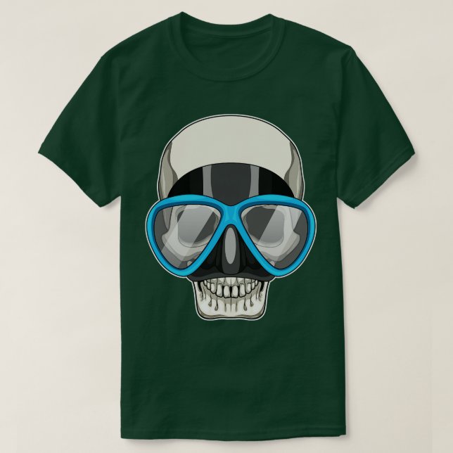 Camiseta Calavera Natación Gafas de natación (Diseño del anverso)