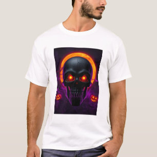 Camiseta Calavera Negra de Halloween