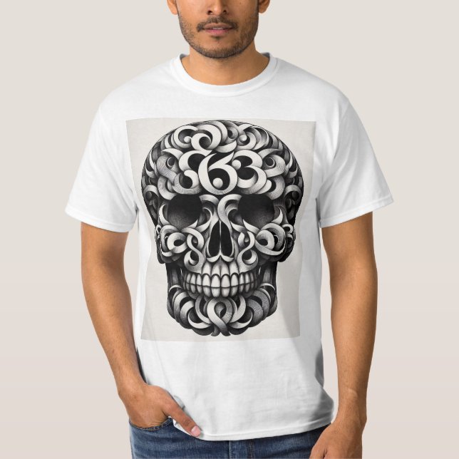 Camiseta Calavera Numérica 63 (Anverso)