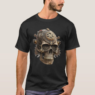 Camiseta Calavera oscura Steampunk Retro Scifi Engranaje me