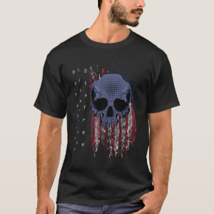 Camiseta Calavera Patriótica Nace Libre Vive Libre Muere Li