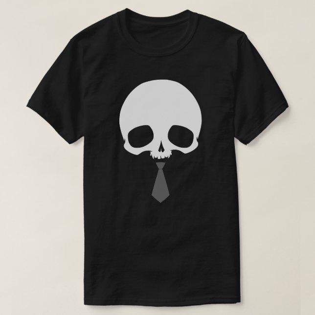 Camiseta Calavera personalizable con corbata (Diseño del anverso)