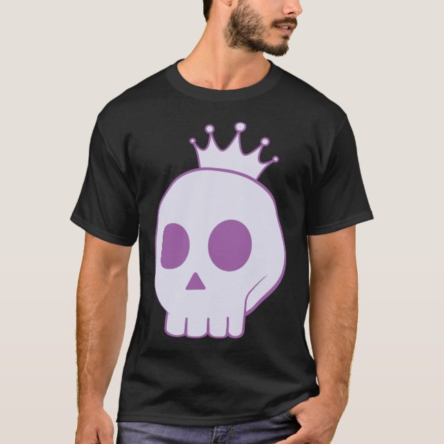 Camiseta Calavera personalizado con diseño de corona (Anverso)