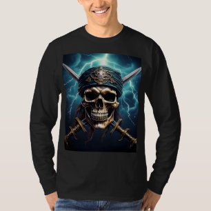 Camiseta Calavera Pirata con Espadas