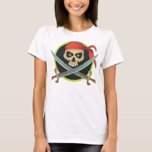 Camiseta Calavera pirata con espadas cruzadas