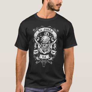 Camiseta Calavera pirata de La Jolla California y espada cr