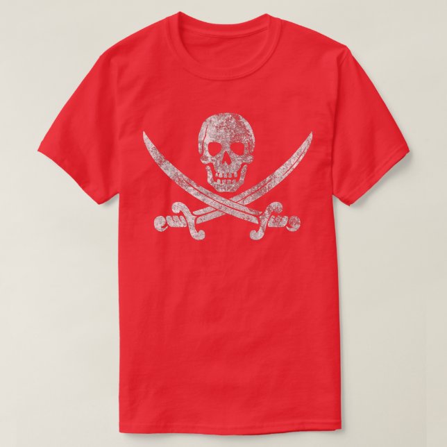 Camiseta Calavera pirata vintage (Diseño del anverso)