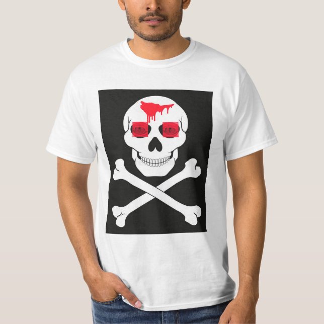 Camiseta Calavera pirata y cruces (Anverso)