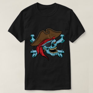 Camiseta Calavera pirata y encrucijada
