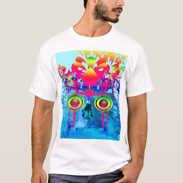Camiseta Calavera psicodélica (Anverso)