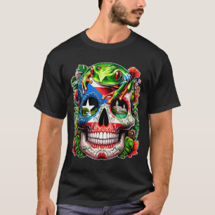 Camiseta Calavera Puerto Rico Día Del Gobierno