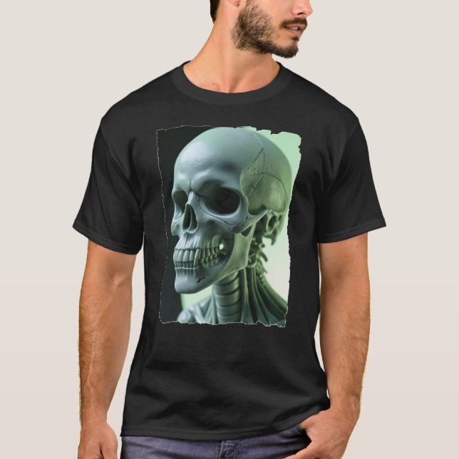 Camiseta Calavera radioactiva de Halloween (Anverso)