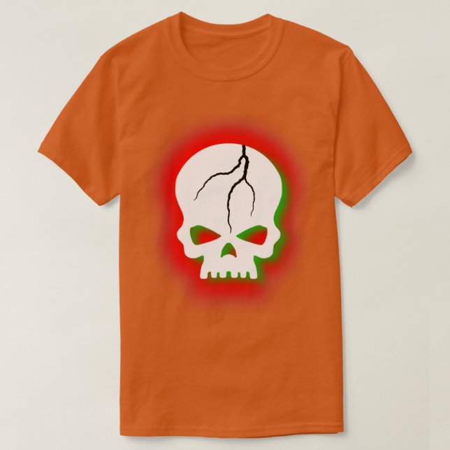 Camiseta Calavera resquebrajada (Diseño del anverso)