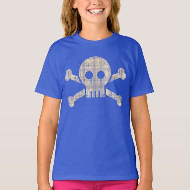 Camiseta Calavera retorcida (cosecha) (Anverso)