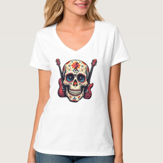 Camiseta Calavera Rocker (Anverso)