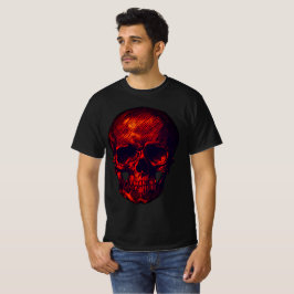 Camiseta Calavera roja gótica