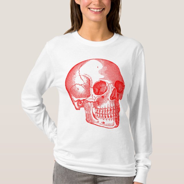 Camiseta Calavera - Rojo (Anverso)