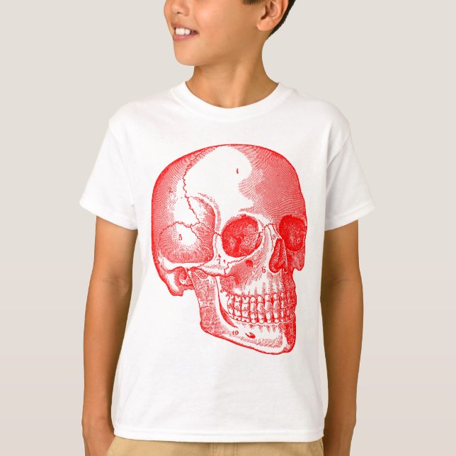 Camiseta Calavera - Rojo (Anverso)