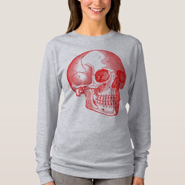 Camiseta Calavera - Rojo (Anverso)