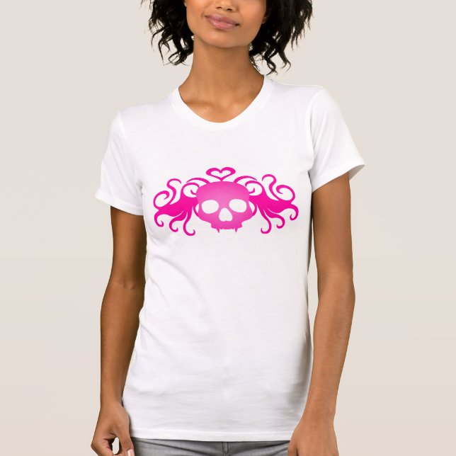 Camiseta Calavera rosada (Anverso)