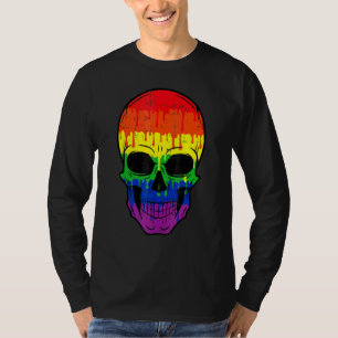 Camiseta Calavera Sangrienta Lgbt Gay Orgullo Calma Hallowe