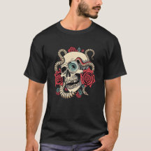 Calavera, serpiente y Rosas