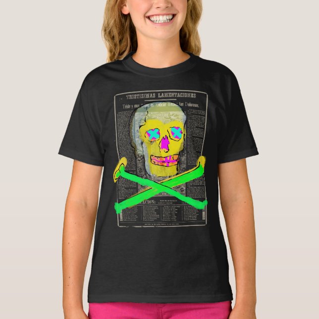 Camiseta Calavera Skull Retro Vintage (Anverso)