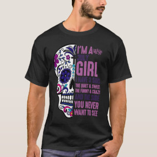 Camiseta Calavera Tengo Tres Partes 3 De Julio Chica Azúcar