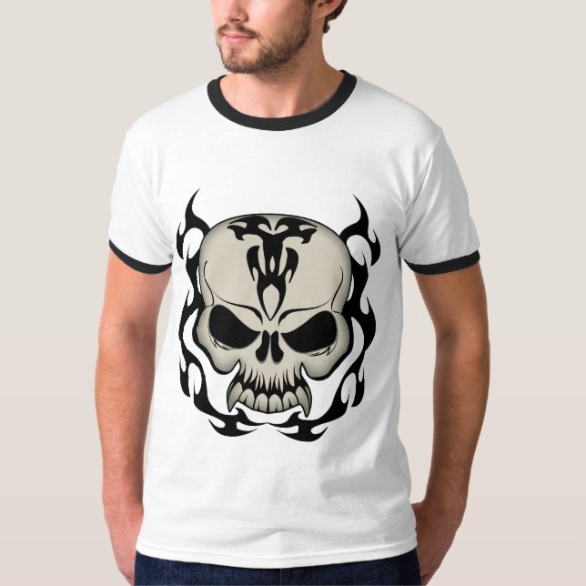 Camiseta Calavera tribal (Anverso)