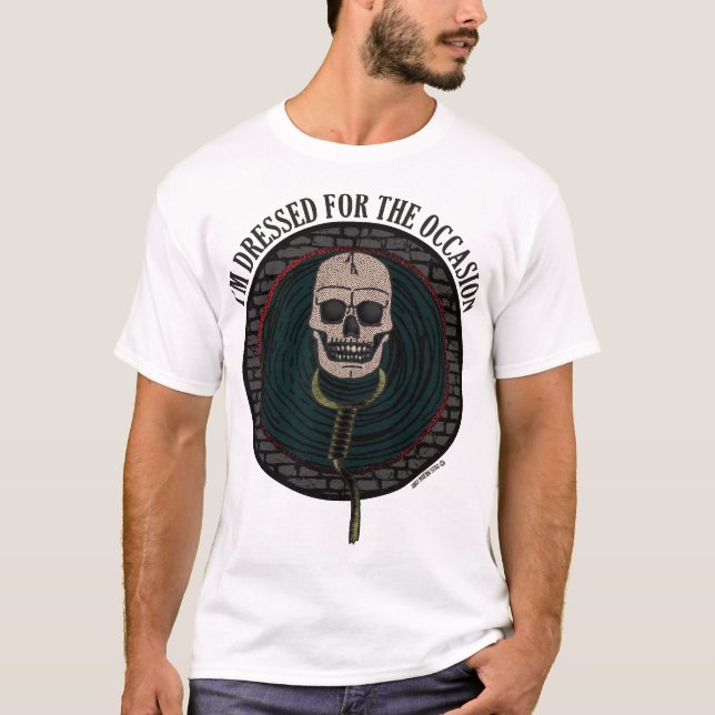 Camiseta Calavera Vestida Para La Ocasión  (Anverso)