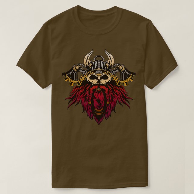 Camiseta Calavera Viking Steampunk Classic TShirt (Diseño del anverso)