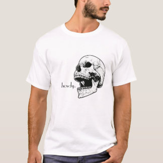 Camiseta Calavera vintage con un "aullido" casual