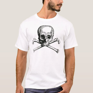 Camiseta Calavera vintage y huesos cruzados
