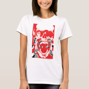 Camiseta Calavera y anillos - Rojo