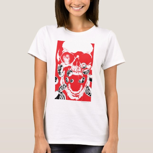 Camiseta Calavera y anillos - Rojo (Anverso)
